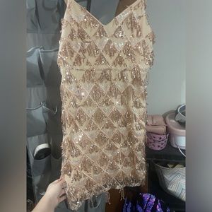 rose gold homecoming/formal dress